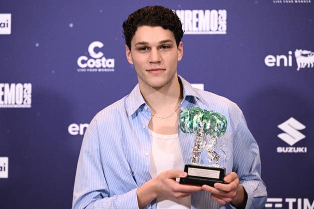 Entertainment Themen der Woche 76th Italian Song Festival, Young Winner February 27, 2026, Sanremo. 76th Italian Song Festival. Photocall. Pictured is Nicolo Filippucci, winner of the Newcomers category., Credit:Maria Laura Antonelli Avalon Italy, Sanremo  Copyright: xMariaxLauraxAntonellix xAvalonx 1078759341