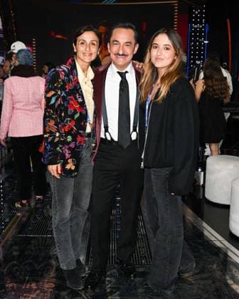 Sanremo, 76th Italian Song Festival - Fourth Post-Festival Episode. Pictured: Nicola Savino with his wife Emanuela and daughter Matilda.  Copyright: xManuelexMangiarottix xipa-agency.netx xPoolxSanremox02x IPA_Agency_IPA72129307