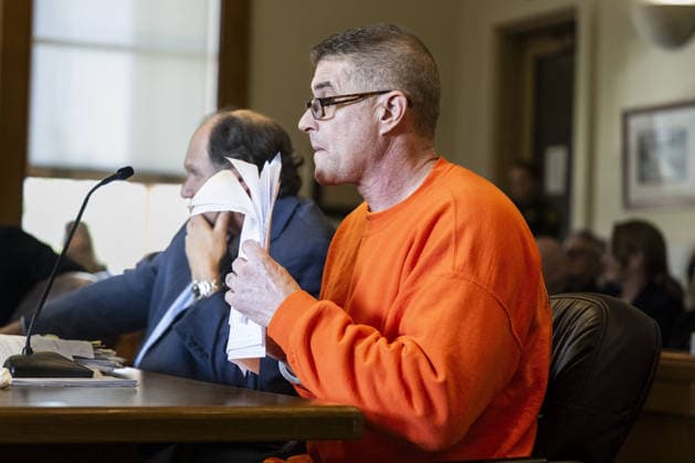 February 27, 2026, Auburn, California, USA: Former MLB baseball pitcher DANIEL SERAFINI, sentenced to life without parole for murdering his father-in-law and shooting his mother-in-law, holds his statement in Placer Superior Court in Auburn. Serafini, a first-round pick in the 1992 MLB Draft at the age of 18, was convicted of his father-in-law s murder and mother-in-law s attempted murder. Auburn USA - ZUMAs76_ 20260227_new_s76_352 Copyright: xHectorxAmezcuax