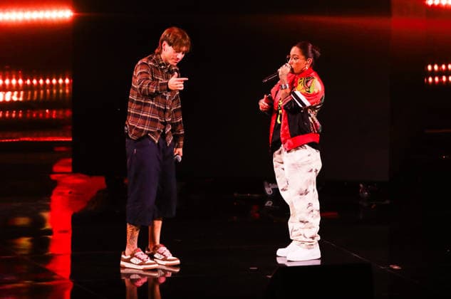 Vina del Mar, February 27, 2026 The singer Paulo Londra with Anita Tijoux, during his performance at the Vina del Mar Song Festival Manuel Lema Aton Chile, Vina del Mar Chile Aton 1129431  Copyright: MANUELxLEMA ATONxCHILE