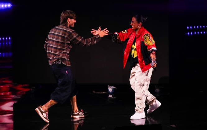 Vina del Mar, February 27, 2026 Singer Paulo Londra with Anita Tijoux, during his performance at the Vina del Mar Song Festival Manuel Lema Aton Chile, Vina del Mar Chile Aton 1129432  Copyright: MANUELxLEMA ATONxCHILE