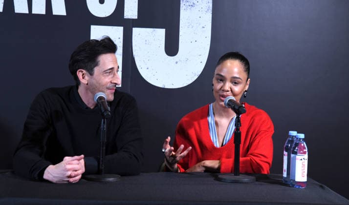 February 27, 2026, New York, Ny, United States: Adrien Brody and Tessa Thompson attend The Fear of 13 Broadway Press Event. Held at James Earl Jones Theatre in New York. Zuma Press February 27, 2026 New York United States - ZUMAp281 20260227_zea_p281_059 Copyright: xPhotoxImagexPressx