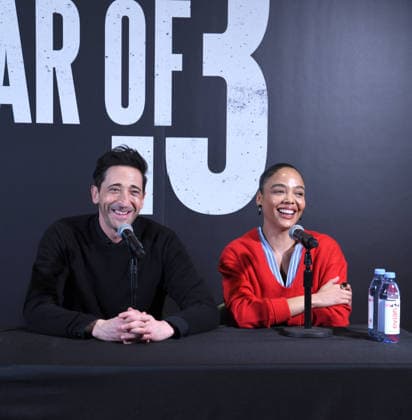 February 27, 2026, New York, Ny, United States: Adrien Brody and Tessa Thompson attend The Fear of 13 Broadway Press Event. Held at James Earl Jones Theatre in New York. Zuma Press February 27, 2026 New York United States  - ZUMAp281 20260227_zea_p281_079 Copyright: xPhotoxImagexPressx