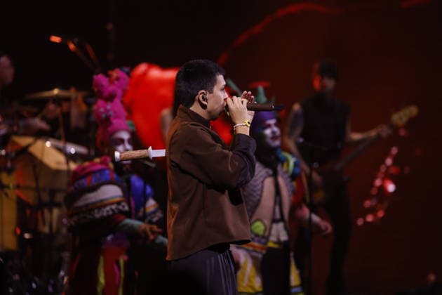 Vina del Mar, February 27, 2026 Singer Milo J during his performance at the sixth night of the Vina del Mar Festival 2026 Sebastian Cisternas Aton Chile, Vina del Mar Chile Aton 1129575  Copyright: SEBASTIANxCISTERNAS xATONxCHILE