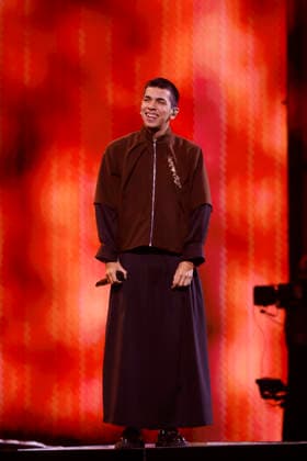 Vina del Mar, February 27, 2026 Singer Milo J during his performance at the sixth night of the Vina del Mar Festival 2026 Sebastian Cisternas Aton Chile, Vina del Mar Chile Aton 1129573  Copyright: SEBASTIANxCISTERNAS xATONxCHILE