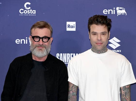 Sanremo, 76th Italian Song Festival - Fedez and Marco Masini photocall - pictured: Fedez and Marco Masini  Copyright: xTerenghi PoolxSanremo02x xipa-agency.netx xPoolxSanremox02x IPA_Agency_IPA72137082