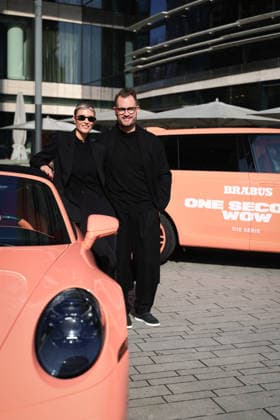 BRABUS: ONE SECOND NOW Serie auf Prime Video ab 26.2.26 - Brabus CEO Constantin Buschmann mit seiner Frau Milli , Creative Director bei Brabus Düsseldorf NRW Deutschland