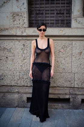 Milano Fashion Week - Women F W 26-27 Blumarine fashion show Street Style Milan, Italy Milano Fashion Week - Women F W 26-27 Blumarine fashion show Street Style Milan, Italy 27th February 2026 SGPItalia id 134544_001 * Not Exclusive  Copyright: xLAURA_MARCHINIx