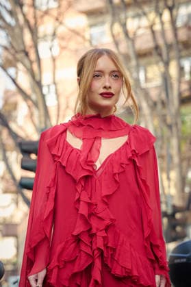 Milano Fashion Week - Women F W 26-27 Blumarine fashion show Street Style Milan, Italy Maria Braz Milano Fashion Week - Women F W 26-27 Blumarine fashion show Street Style Milan, Italy 27th February 2026 SGPItalia id 134544_001 * Not Exclusive  Copyright: xLAURA_MARCHINIx