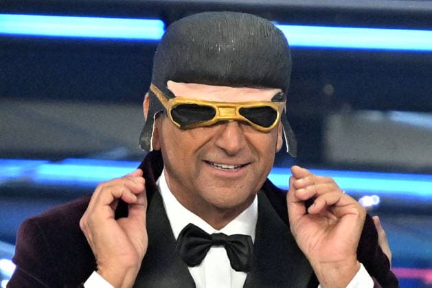 February 27, 2026, Sanremo, Rome, Italy: 76th Italian Song Festival, fourth night. Pictured: Carlo Conti . Sanremo. Italy 27 Feb 2026 Sanremo Italy  - ZUMAa289 20260227_zia_a289_382 Copyright: xMariaxLauraxAntonellix