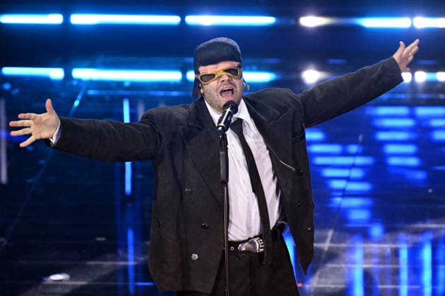 February 27, 2026, Sanremo, Rome, Italy: 76th Italian Song Festival, fourth night. Pictured: Tony Pitony . Sanremo. Italy 27 Feb 2026 Sanremo Italy  - ZUMAa289 20260227_zia_a289_389 Copyright: xMariaxLauraxAntonellix