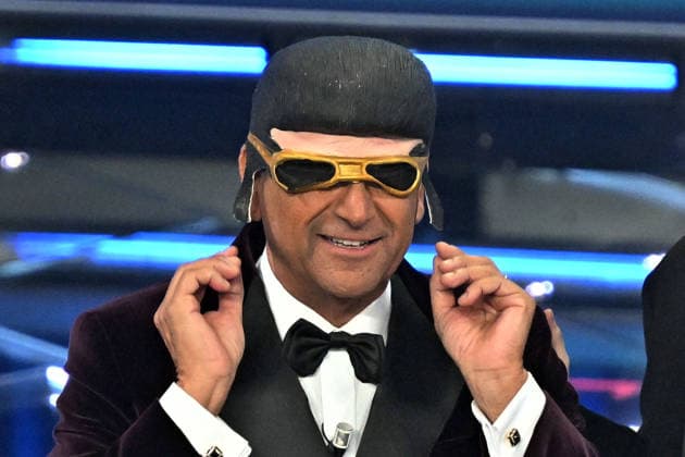 February 27, 2026, Sanremo, Rome, Italy: 76th Italian Song Festival, fourth night. Pictured: Carlo Conti . Sanremo. Italy 27 Feb 2026 Sanremo Italy  - ZUMAa289 20260227_zia_a289_391 Copyright: xMariaxLauraxAntonellix