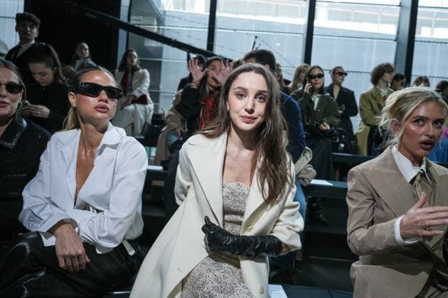 Milan, Milan Women s Fashion Week: Fall Winter 2026 27 - Women s Fashion, Fall Winter 2026 27 - Ermanno Scervino fashion show - front raw in the photo: guest  Copyright: xRiccardoxGiordanox xipa-agency.netx xRiccardoxGIordanox IPA_Agency_IPA72144725