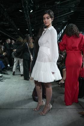 Milan, Milan Women s Fashion Week: Fall Winter 2026 27 - Women s Fashion, Fall Winter 2026 27 - Ermanno Scervino fashion show - front raw in the photo: Hila Meir  Copyright: xRiccardoxGiordanox xipa-agency.netx xRiccardoxGIordanox IPA_Agency_IPA72144854