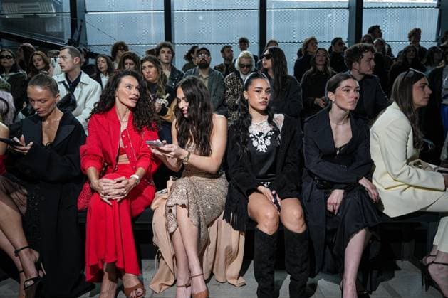 Milan, Milan Women s Fashion Week: Fall Winter 2026 27 - Women s Fashion, Fall Winter 2026 27 - Ermanno Scervino fashion show - front raw in the photo: Paola Turriani guest  Copyright: xRiccardoxGiordanox xipa-agency.netx xRiccardoxGIordanox IPA_Agency_IPA72145006