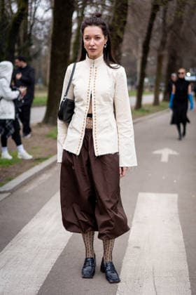 Street Style: Ferragamo fashion show during the Milan Fashion Week - Womenswear Fall Winter 2026 2027 in Milan, Italy, on 28 February 2026. Street Style: A guest is seen outside of the Ferragamo fashion show during the Milan Fashion Week - Womenswear Fall Winter 2026 2027 in Milan, Italy, on 28 February 2026., Credit:Stefano Costantino TTL Avalon Italy, Milan  Copyright: xStefanoxCostantinoxTTLx xAvalonx 1078972021