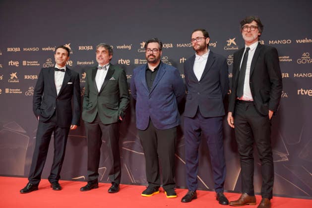 Red carpet of the Goya Awards 2026 The crew of the film Buffet Paradise poses on the red carpet of the 40th edition of the Goya Awards, at the Auditori del Centre de Convencions Internacionals, on February 28, 2026, in Barcelona, Cataluna Spain The awards are given annually by the Academy of Motion Picture Arts and Sciences of Spain AACCE with the aim of rewarding the best professionals in each of the various technical and creative specialties of Spanish cinema 28 FEBRUARY 2026 RED CARPET BARCELONA GOYA AWARDS CINEMA AWARDS Barcelona Catalunya Barcelona Catalunya Catalunya Spain  Copyright: xAlbertoxParedesx 7327723