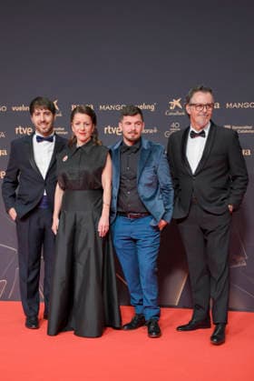 Red carpet of the Goya Awards 2026 The crew of the short film Ángulo muerto poses on the red carpet of the 40th edition of the Goya Awards, at the Auditori del Centre de Convencions Internacionals, on February 28, 2026, in Barcelona, Cataluna Spain The awards are given annually by the Academy of Motion Picture Arts and Sciences of Spain AACCE with the aim of rewarding the best professionals in each of the various technical and creative specialties of Spanish cinema 28 FEBRUARY 2026 Barcelona, Cataluna Barcelona, Cataluna Espana  Copyright: xAlbertoxParedesx 7327982