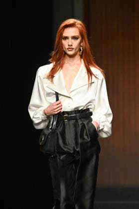 Milan, Milan Women s Fashion Week Fall Winter 2026 27 - Women s Fashion, Fall Winter 2026 27 - Luisa Spagnoli fashion show - catwalk in the photo: model  Copyright: xSimonaxChiocciax xipa-agency.netx xFotosickix IPA_Agency_IPA72167890