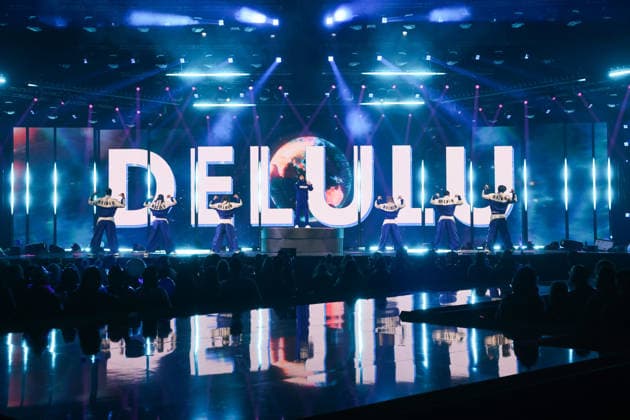 SUNDSVALL, SWEDEN 20260228 Lilla Al Fadji Felipe Fille Leiva Wenger with the entry Delulu on stage in round 5 of Melodifestivalen 2026 in Gärdehov Arena in Sundsvall SUNDSVALL SWEDEN x11900x  Copyright: xPärxBäckström TTx MELODIFESTIVALEN 2026 SUNDSVALL sCt1y3EXBIA