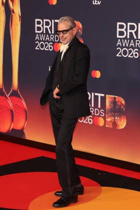 Celebrities attend The BRIT Awards 2026 at Co-op Live in Manchester, England Featuring: Jeff Goldblum Where: Manchester, United Kingdom When: 28 Feb 2026 Credit: Alex Cropper Cover Images EDITORIAL USE ONLY. NOT FOR USE BY NEWSPAPERS BASED IN THE UK. Copyright: xx coverimg55515177