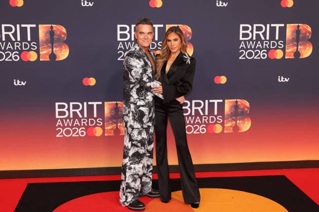 Celebrities attend The BRIT Awards 2026 at Co-op Live in Manchester, England Featuring: Robbie Williams, Ayda Field Williams Where: Manchester, United Kingdom When: 28 Feb 2026 Credit: Alex Cropper Cover Images EDITORIAL USE ONLY. NOT FOR USE BY NEWSPAPERS BASED IN THE UK. Copyright: xx coverimg55515190