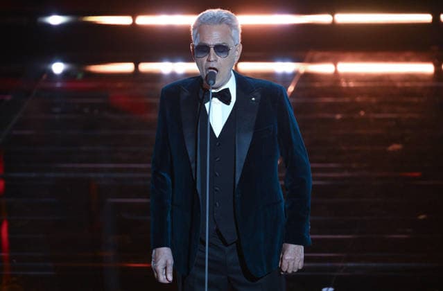 February 28, 2026, Sanremo, ITALY: Italian tenor Andrea Bocelli performs on stage at the Ariston theatre during the 76th edition of the Sanremo Italian Song Festival, in Sanremo, Italy, 28 February 2026. The Music Festival runs from 24 to 28 February 2026. ANSA ETTORE FERRARI Sanremo ITALY  - ZUMAa110 20260228_zaf_a110_228 Copyright: xEttorexFerrarix
