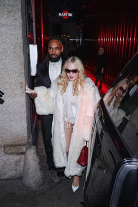 Milan, Milan Fashion Week Womenswear Fall Winter 2026 2027 - Women s Fashion, Fall Winter 2026 2027 - Dolce & Gabbana Party - Guest Arrivals. Pictured: Madonna (American singer-songwriter and actress), Akeem Morris (Jamaican soccer player and Madonna s boyfriend)  Copyright: xAlessandroxBremecx xipa-agency.netx xx IPA_Agency_IPA72190887