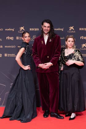 40th edition of the Goya Awards in Barcelona BARCELONA, SPAIN - FEBRUARY 28: Oliver Laxe, Laia Casanovas and Amanda Villavieja nominated to Best Director attends the red carpet during the 40th Goya Cinema awards 2026 at the Auditori del CCIB (Centro de Convenciones Internacionales de Barcelona) on February 28, 2026 in Barcelona, Spain. Barcelona. The 40th Goya Awards ceremony. Adria Puig Anadolu Barcelona Spain. Editorial use only. Please get in touch for any other usage.  Copyright: x2026xAnadoluxAdriaxPuigx