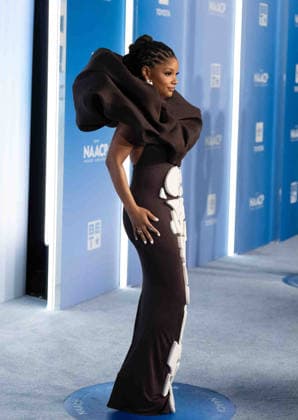 February 28, 2026, Pasadena, Califorina, United States: Halle Bailey arrives on the red carpet of the 57th NAACP Image Awards at the Pasadena Convention Center in Pasadena California on February 28th 2026. Pasadena United States  - ZUMAt169 20260228_zep_t169_021 Copyright: xConnorxTerryx