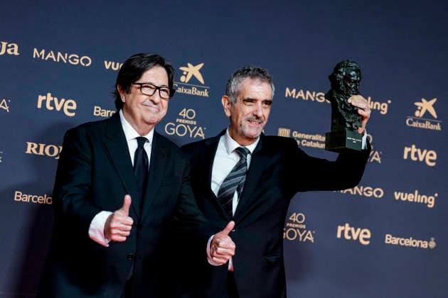 40th Goya Awards - Winners Room Guillermo Galoe and Víctor Alonso-Berbel poses as winner during 40th Goya Awards - Winners Room at International Barcelona Convention Center on February 28, 2026 in Barcelona, Spain Photo by ABACAPRESS.COM Barcelona Spain  Copyright: xABACAx