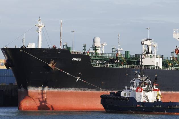 News Themen der Woche KW09 The seized Ethera vessel is pictured at the naval base in Zeebrugge, Sunday 01 March 2026. The oil tanker is on the European Union sanctions list and was seized Saturday night by the Belgian and French authorities during Operation Blue Intruder .  NICOLASxMAETERLINCK 166059519