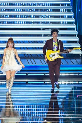 76th Italian Song Festival of Sanremo Final Evening part 2 Teatro Ariston - Sanremo, Italy MARIA ANTONIETTA Letizia Cesarini;COLOMBRE Giovanni Imparato 76th Italian Song Festival of Sanremo Final Evening part 2 Teatro Ariston - Sanremo, Italy 28th February 2026 SGPItalia id 134399_076 Not Exclusive  Copyright: xAlfonsoxCatalano SGPx