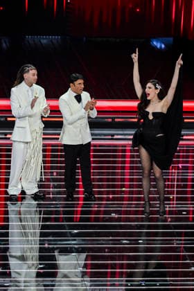 76th Italian Song Festival of Sanremo Final Evening - Prizegiving Teatro Ariston - Sanremo, Italy ?;Sal Da Vinci;Ditonellapiaga 76th Italian Song Festival of Sanremo Final Evening - Prizegiving Teatro Ariston - Sanremo, Italy 28th February 2026 SGPItalia id 134399_077 Not Exclusive  Copyright: xAlfonsoxCatalano SGPx