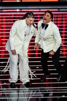 76th Italian Song Festival of Sanremo Final Evening - Prizegiving Teatro Ariston - Sanremo, Italy SAYF Adam Sayf Viacava;Sal Da Vinci 76th Italian Song Festival of Sanremo Final Evening - Prizegiving Teatro Ariston - Sanremo, Italy 28th February 2026 SGPItalia id 134399_077 Not Exclusive  Copyright: xAlfonsoxCatalano SGPx