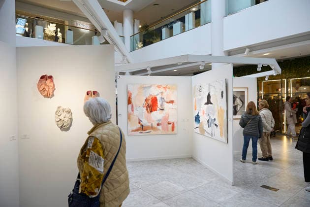 FLECHA Madrid 2026 Works exhibited during the celebration of the fair FLECHA Madrid 2026, in the Arturo Soria Plaza Shopping Center, on March 1, 2026, in Madrid Spain More than 50 national and international artists with about 500 works of different techniques take part in this edition of FLECHA, the Fair of Liberation of Commercial Spaces Towards Art, which in 2026 celebrates its 36th edition The main objective of FLECHA is to bring the work of contemporary artists to the general public through an accessible exhibition, transferring the works of conventional art galleries to a place like the Arturo Soria Plaza Shopping Center 01 MARCH 2026 ART EXHIBITION COMMERCIAL CENTER Jesús Hellí Madrid Madrid Espana  Copyright: xJesusxHellinx 7329203