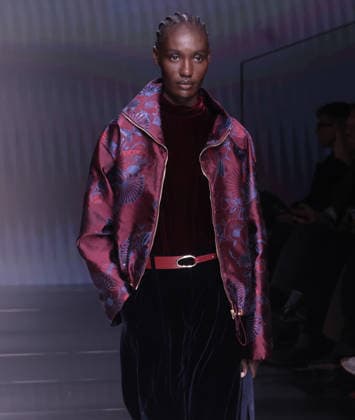 March 1, 2026, Milan, MILAN: A model presents a creation of Italian label Giorgio Armani from the Fall Winter 2026 2027 collection at the Milan Fashion Week, in Milan, Italy, 1 March 2026. Milan Fashion Week runs from 24 Frebruary to 2 March 2026. .ANSA MATTEO BAZZI. Milan MILAN  - ZUMAa110 20260301_zaf_a110_105 Copyright: xMatteoxBazzix