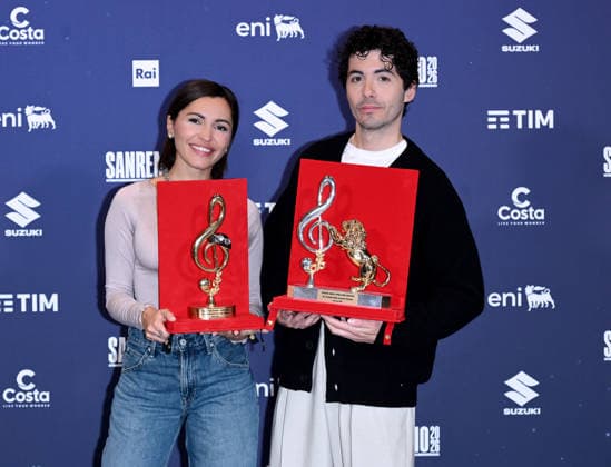 Sanremo, 76th Italian Song Festival - Photocall Winners of the 26th Festival - in the photo: Ditonellapiaga Sergio Bardotti awards from the press room at Radio and Fulminacci Mia Martini critics award  Copyright: xTerenghi PoolxSanremo02x xipa-agency.netx xPoolxSanremox02x IPA_Agency_IPA72212598