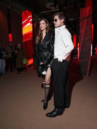 MFW - FILA Front Row Barbara Palvin Dylan Sprouse attends the FILA fashion show during the Milan Womenswear Fall Winter 2026 2027 Fashion Week on March 1, 2026 in Milan, Italy. Photo by Riccardo Giordano IPA ABACAPRESS.COM MILAN Italy  Copyright: xGiordanoxRiccardo IPA ABACAx