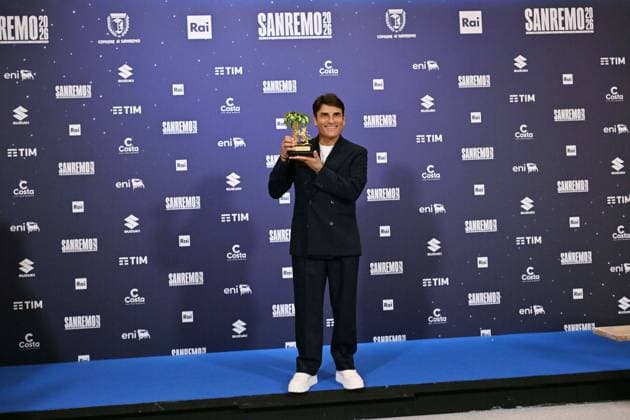Foto IPP Felice De Martino Sanremo 29 02 2026 76° Festival della canzone italiana Nella foto: il vincitore Sal Da Vinci Italy Photo Press World Copyright