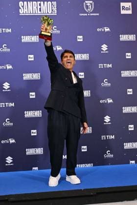 Foto IPP Felice De Martino Sanremo 29 02 2026 76° Festival della canzone italiana Nella foto: il vincitore Sal Da Vinci Italy Photo Press World Copyright