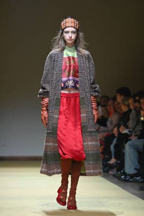 Milan, Milan Women s Fashion Week Fall Winter 2026 27 - Women s Fashion, Fall Winter 2026 27 - HUI fashion show - catwalk in the photo: model  Copyright: xSimonaxChiocciax xipa-agency.netx xFotosickix IPA_Agency_IPA72215763