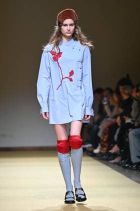 Milan, Milan Women s Fashion Week Fall Winter 2026 27 - Women s Fashion, Fall Winter 2026 27 - HUI fashion show - catwalk in the photo: model  Copyright: xSimonaxChiocciax xipa-agency.netx xFotosickix IPA_Agency_IPA72215783