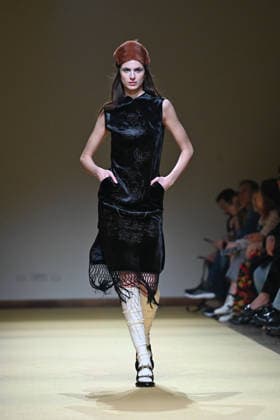 Milan, Milan Women s Fashion Week Fall Winter 2026 27 - Women s Fashion, Fall Winter 2026 27 - HUI fashion show - catwalk in the photo: model  Copyright: xSimonaxChiocciax xipa-agency.netx xFotosickix IPA_Agency_IPA72215889