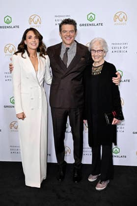 Lauren Schuker, Jason Blum und Shirley Neilsen Blum bei der 37. Verleihung der Producers Guild Awards 2026 im Hotel Fairmont Century Plaza. Los Angeles, 28.02.2026