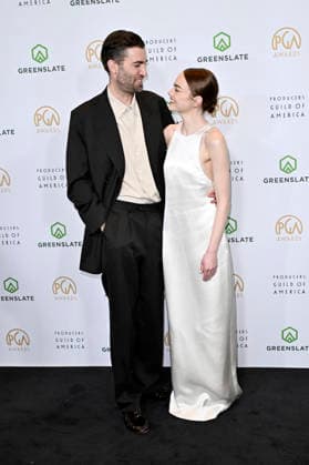 Dave McCary und Emma Stone bei der 37. Verleihung der Producers Guild Awards 2026 im Hotel Fairmont Century Plaza. Los Angeles, 28.02.2026