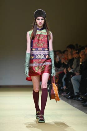 Milan, Milan Women s Fashion Week Fall Winter 2026 27 - Women s Fashion, Fall Winter 2026 27 - HUI fashion show - catwalk in the photo: model  Copyright: xSimonaxChiocciax xipa-agency.netx xFotosickix IPA_Agency_IPA72215773