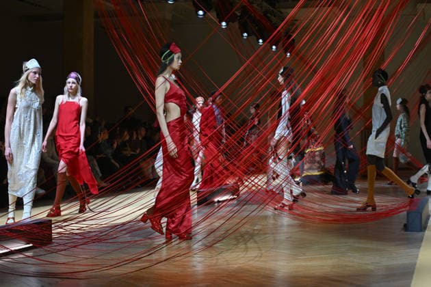 Milan, Milan Women s Fashion Week Fall Winter 2026 27 - Women s Fashion, Fall Winter 2026 27 - HUI fashion show - catwalk in the photo: model  Copyright: xSimonaxChiocciax xipa-agency.netx xFotosickix IPA_Agency_IPA72215917