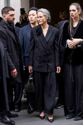 ARMANI - Guest arrivals - Milan Fashion Week - Womenswear Fall Winter 2026 2027 MILAN, ITALY - FEBRUARY 28: Andie MacDowell arrives to Armani fashion show during the Milan Womenswear Fall Winter 2026 2027 Fashion Week on March1st, 2026 in Milan, Italy. Photo by Marco Piovanotto Abacapress.com  Copyright: xPiovanottoxMarco ABACAx