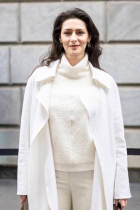 ARMANI - Guest arrivals - Milan Fashion Week - Womenswear Fall Winter 2026 2027 MILAN, ITALY - FEBRUARY 28: Maria Fernanda Candido arrives to Armani fashion show during the Milan Womenswear Fall Winter 2026 2027 Fashion Week on March1st, 2026 in Milan, Italy. Photo by Marco Piovanotto Abacapress.com  Copyright: xPiovanottoxMarco ABACAx